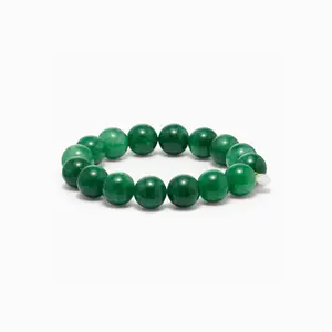 Soï - Chunky Grøn Jade - Krystal armbånd - Held - 12 mm